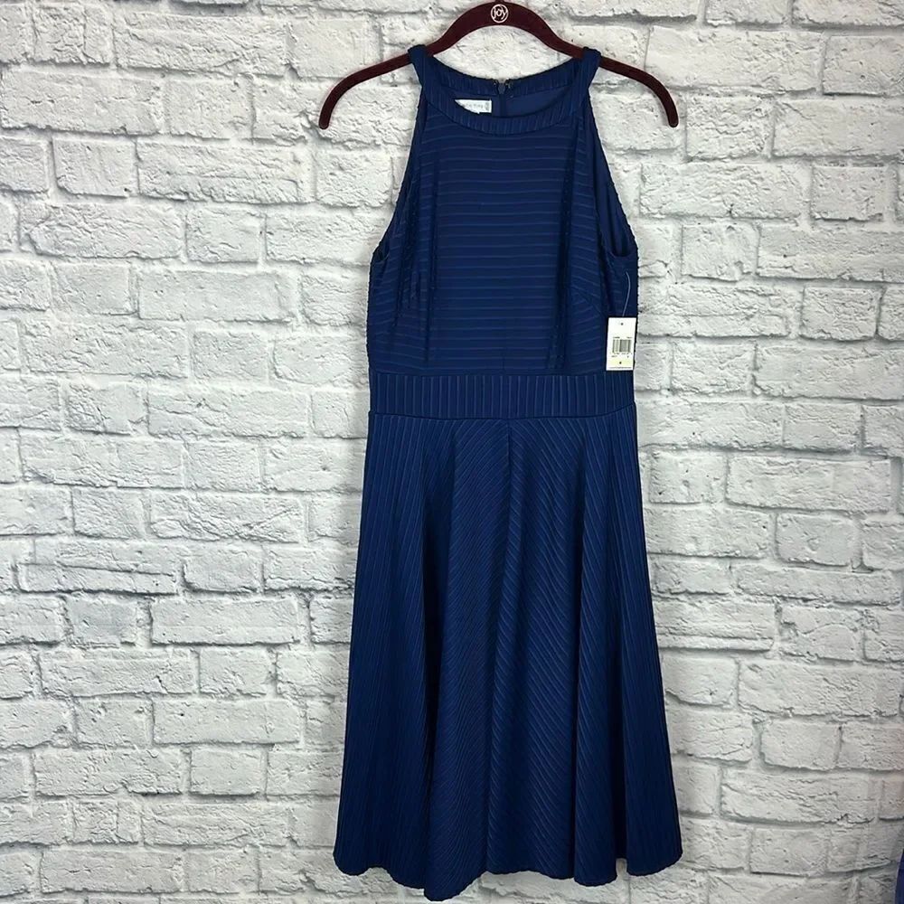 LondonβTimes Navy Halter Dress Size 4βNWT